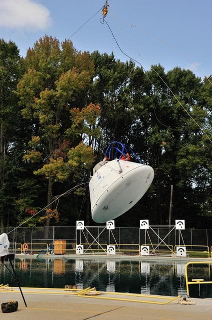 NASA image: Orion SPLASH BTA Phase 2 Vertical Tests 9: at NASA Langley Resea