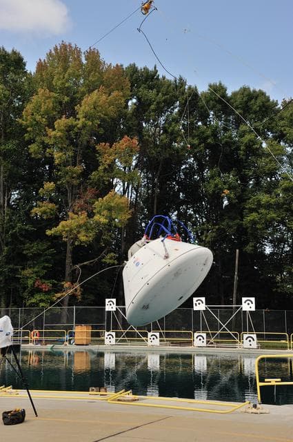 NASA image: Orion SPLASH BTA Phase 2 Vertical Tests 9: at NASA Langley Resea