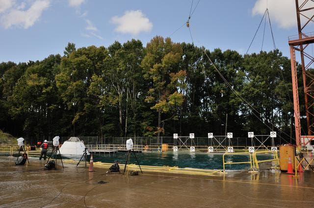 NASA image: Orion SPLASH BTA Phase 2 Vertical Tests 9: at NASA Langley Resea
