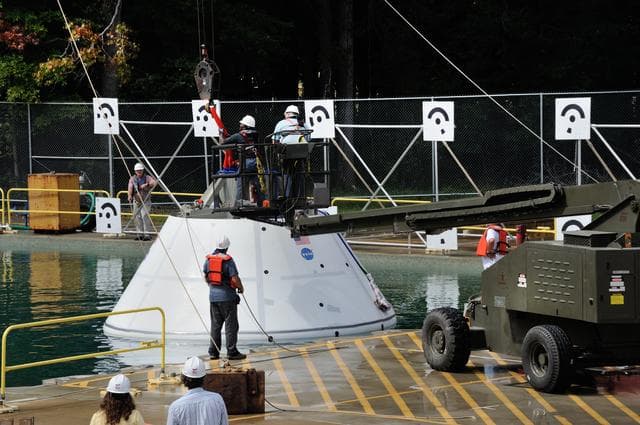 NASA image: Orion SPLASH BTA Phase 2 Vertical Tests 9: at NASA Langley Resea