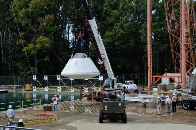 NASA image: Orion SPLASH BTA Phase 2 Vertical Tests 9: at NASA Langley Resea