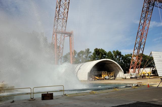 NASA image: Orion SPLASH P1 Test 7 Swing Test at NASA Langley Research Cente
