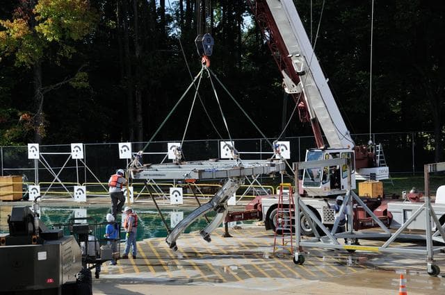 NASA image: Orion SPLASH P1 Test 7 Swing Test at NASA Langley Research Cente