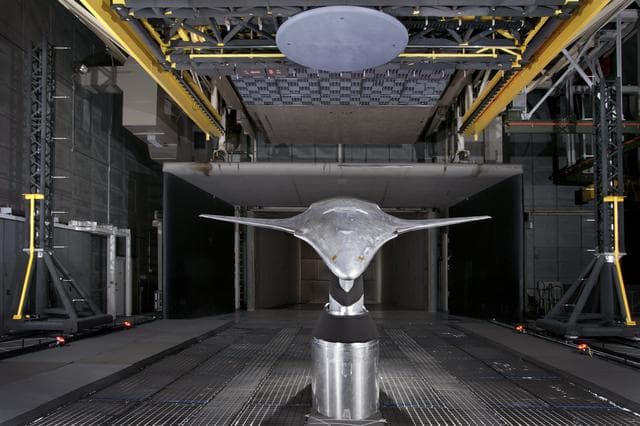 NASA image: Hybrid Wing Body Acoustic Test in 14x22 Tunnel 