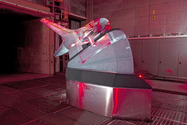 NASA image: Hybrid Wing Body Acoustic Test in 14x22 Tunnel 