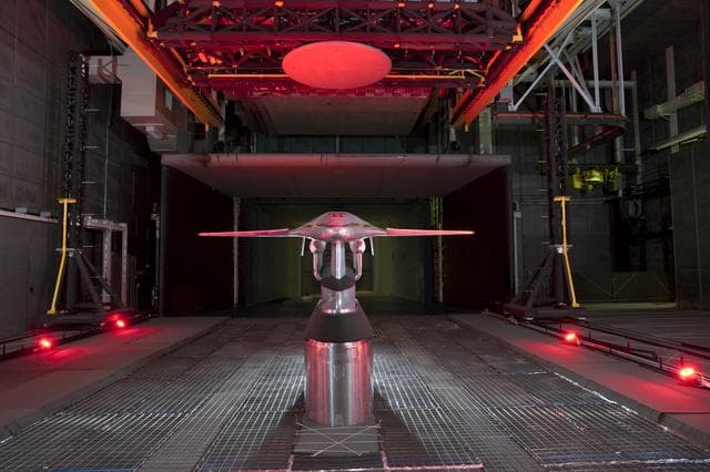 NASA image: Hybrid Wing Body Acoustic Test in 14x22 Tunnel 