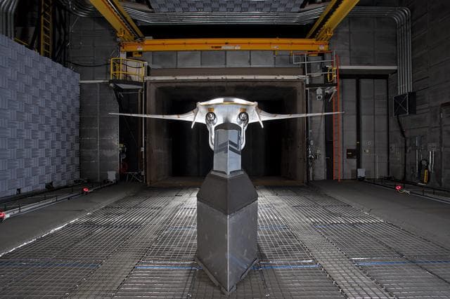 NASA image: Hybrid Wing Body Acoustic Test in 14x22 Tunnel 