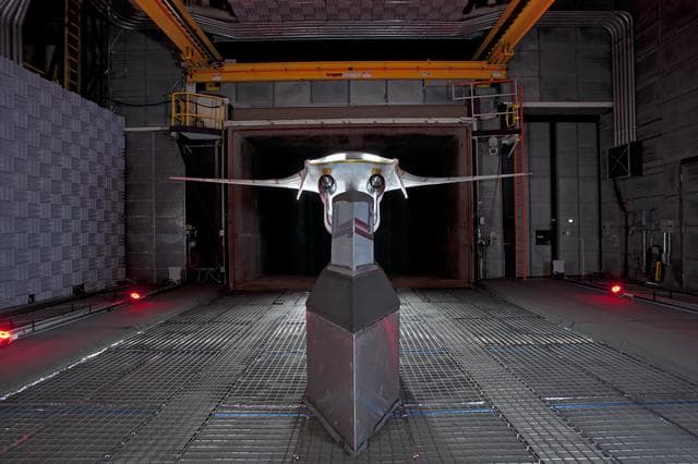 NASA image: Hybrid Wing Body Acoustic Test in 14x22 Tunnel 