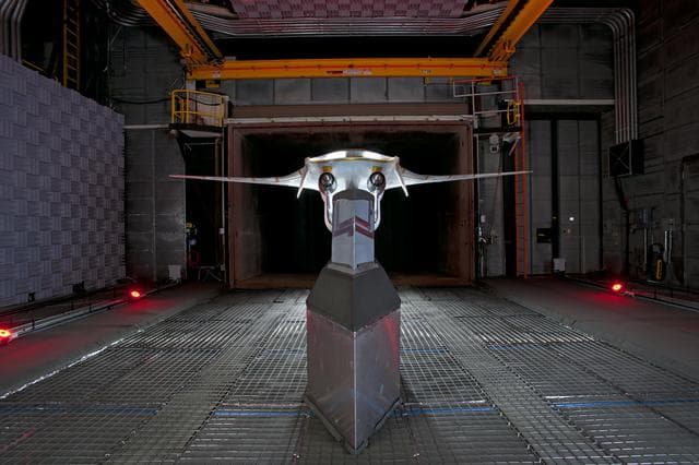 NASA image: Hybrid Wing Body Acoustic Test in 14x22 Tunnel 