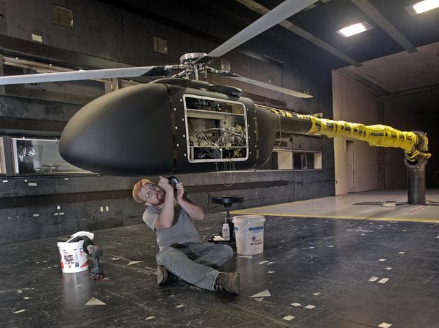 NASA image: Helicopter Active Flow Control Tests in the 14x22 Subsonic Wind 