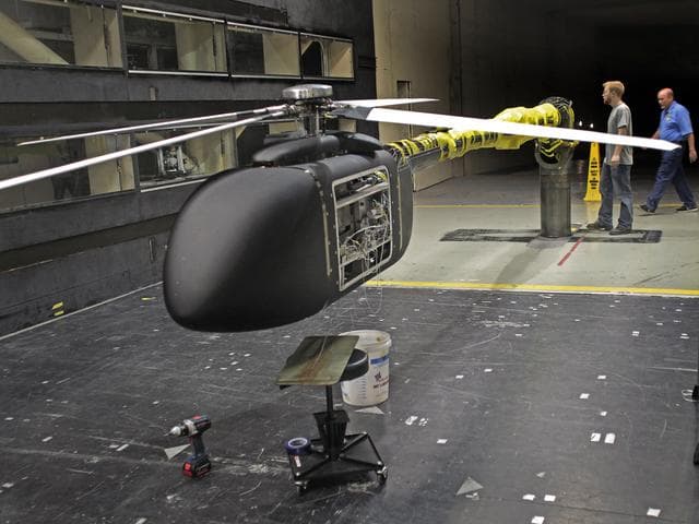 NASA image: Helicopter Active Flow Control Tests in the 14x22 Subsonic Wind 