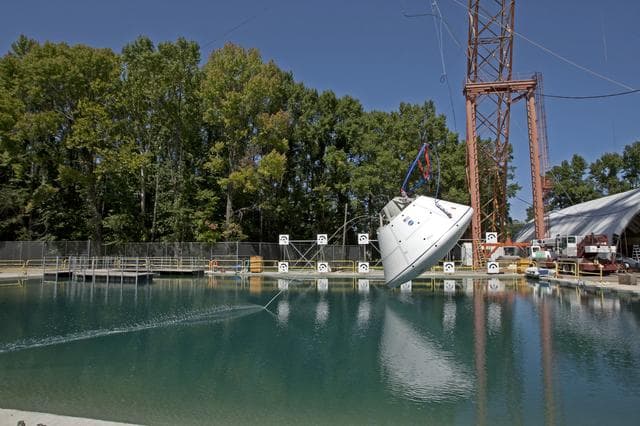 NASA image: Orion at Hydro Impact Basin Phase 1 