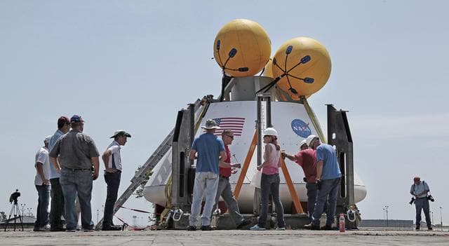 NASA image: Fit check on the Orion Crew Module at NASA Langley