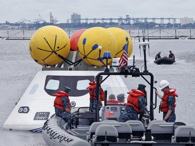 NASA image: NASA and the U.S. Navy conducted a stationary Recovery Test on t