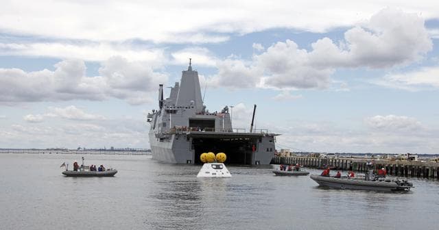 NASA image: NASA and the U.S. Navy conducted a stationary Recovery Test on t