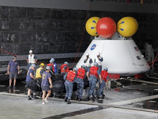 NASA image: NASA and the U.S. Navy conducted a stationary Recovery Test on t