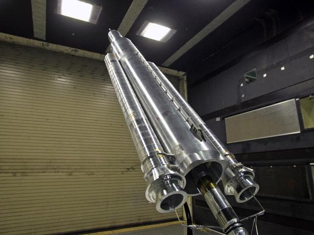 NASA image: Model of the Space Launch System for the Orion Space Capsule is 