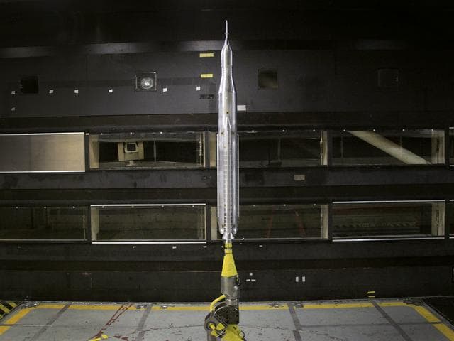 NASA image: Model of the Space Launch System for the Orion Space Capsule is 