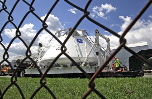 NASA image: Model of the Space Launch System for the Orion Space Capsule is 