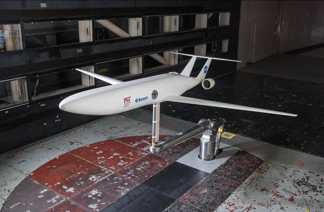NASA image: MIT N+3 D8 1/11 Scale Model in the 14x22 Foot Subsonic Tunnel 