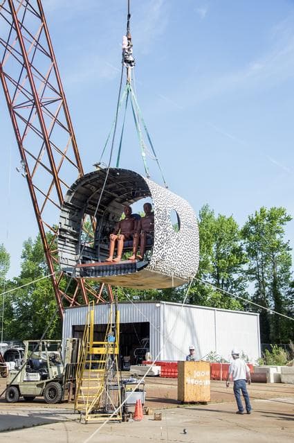 NASA image: TRACT 2 Frame Drop Test AT NASA Langley Research Center's Landin