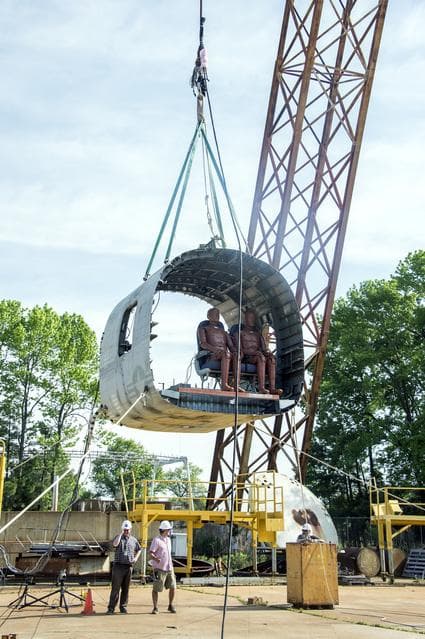 NASA image: TRACT 2 Frame Drop Test AT NASA Langley Research Center's Landin