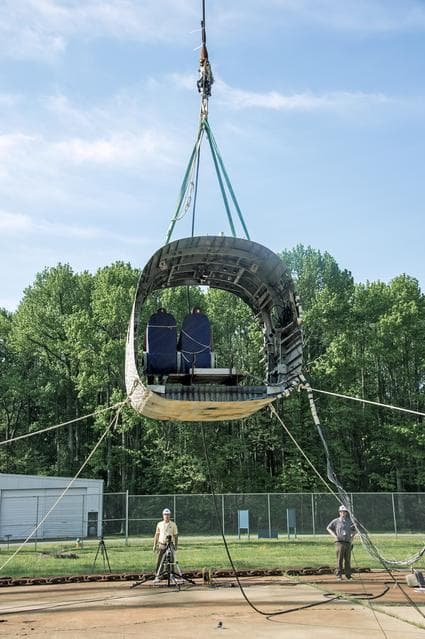 NASA image: TRACT 2 Frame Drop Test AT NASA Langley Research Center's Landin