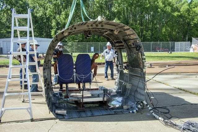 NASA image: TRACT 2 Frame Drop Test AT NASA Langley Research Center's Landin