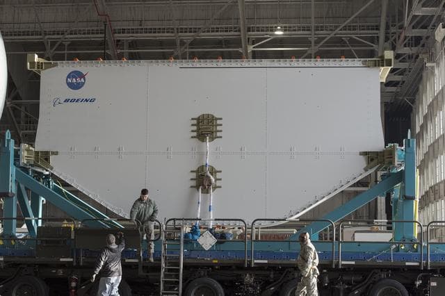 NASA image: Super Guppy arrival and (MBB) Multi-Bay Box Delivery ; Super Gup