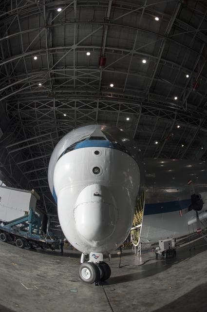 NASA image: Super Guppy arrival and (MBB) Multi-Bay Box Delivery ; Super Gup