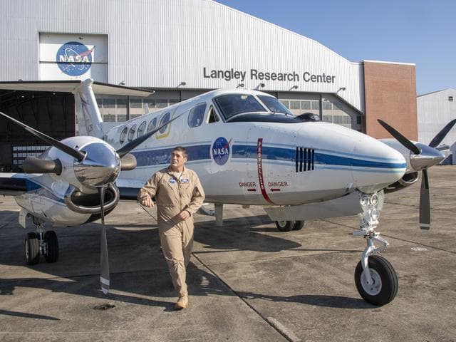 NASA image: Testing of the External Vision System (XVS) Software on the B200 King Air