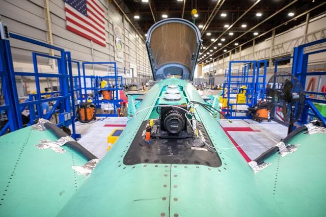 NASA image: Horizontal Stabilator Install