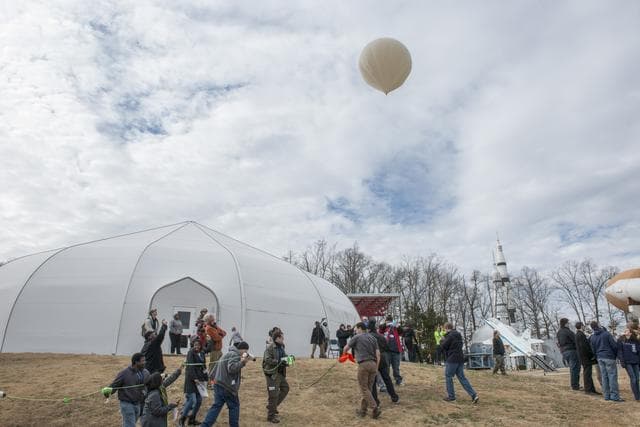 NASA image: Community college students conducting experiment