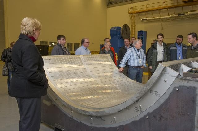 NASA image: Shell Buckle Knockdown Factor workshop