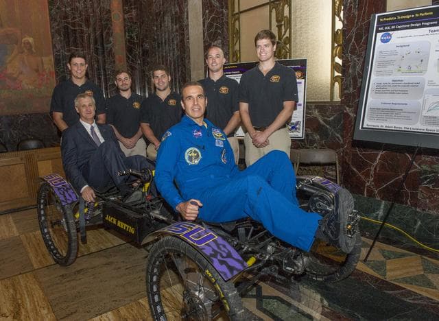 NASA image: Rick Mastracchio with LSU Rover Challenge Team