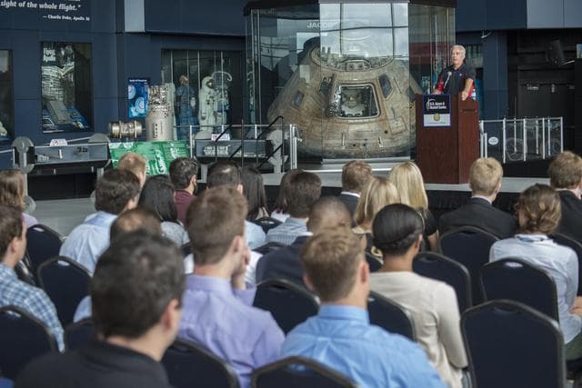 NASA image: Chris Singer addresses summer interns