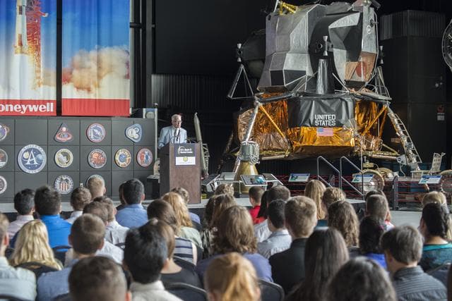 NASA image: Dr. Frank Six addresses summer interns