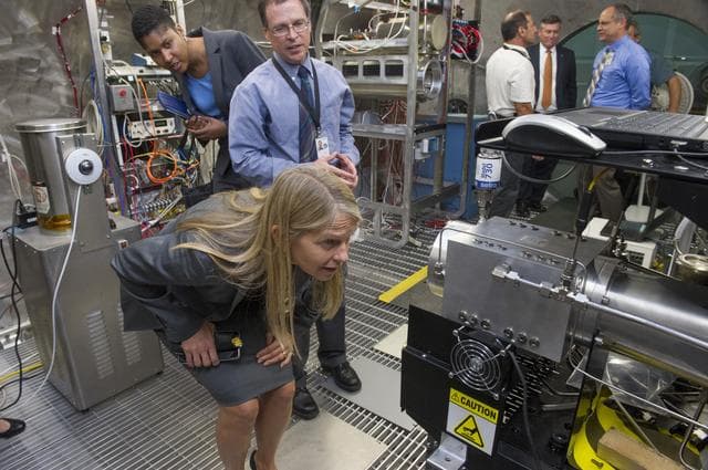 NASA image: Dava Newman tours the ECLSS lab