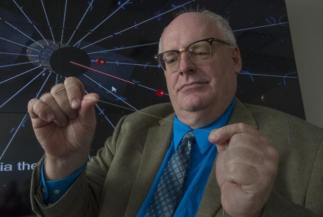 NASA image: Bruce Wiegman with a tether for the Electostatic Propulsion System.