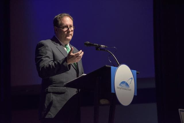 NASA image: Robert Lightfoot, keynote speaker at the 8th annual Werner Von Braun Memeorial Symposium