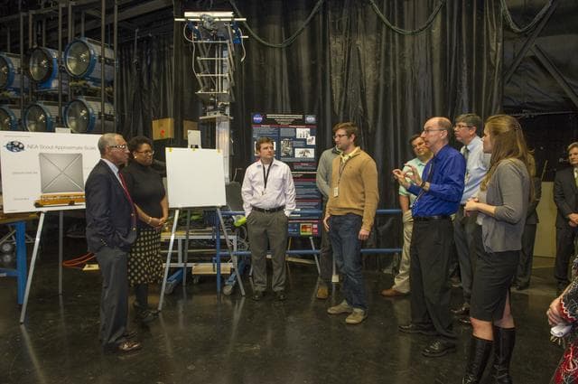 NASA image: CHARLES BOLDEN BRIEFED BY LES JOHNSON