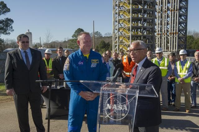 NASA image: CHARLES BOLDEN ADDRESSES MEDIA
