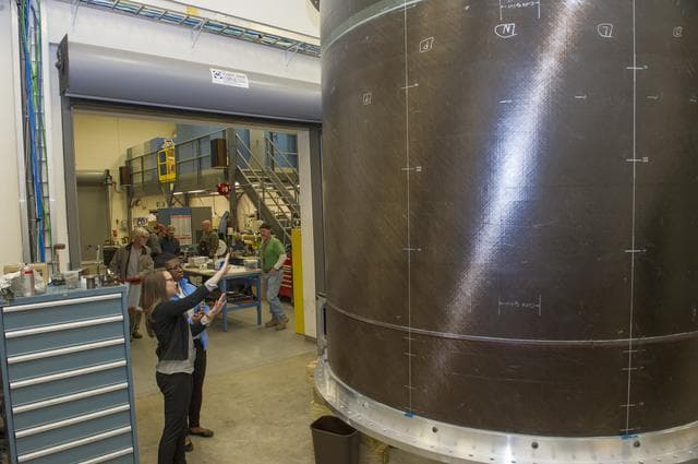 NASA image: MICHELLE TILLOTSON WITH TEST EQUIPMENT