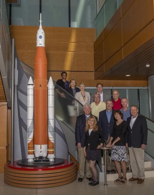 NASA image: LESA ROE, ROBERT LIGHTFOOT, AND MEMBERS OF THE AEROSPACE SAFETY 