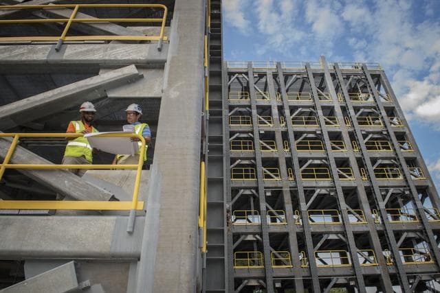 NASA image: NEARING THE END OF CONSTRUCTION ON THE LOX TEST STAND AT MSFC.