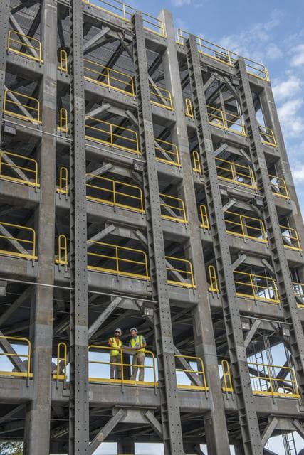 NASA image: NEARING THE END OF CONSTRUCTION ON THE LOX TEST STAND AT MSFC.