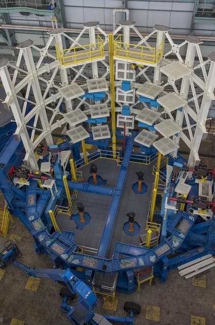 NASA image: SLS ENGINE SECTION TEST STAND READY FOR STRUCTURAL TEST ARTICLE