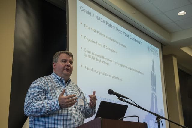 NASA image: Terry Taylor speaks at Geek @ Geek event at Aegis Technologies