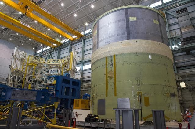 NASA image: Pegasus delivers SLS engine section