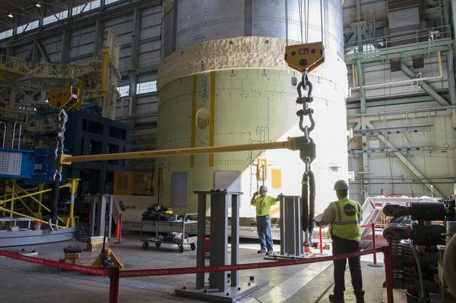 NASA image: Pegasus delivers SLS engine section